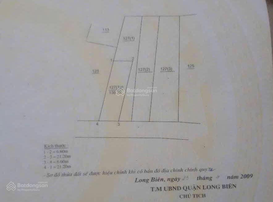 Rẻ nhất long biên  136.8m2 đất ngõ ô tô thông mặt tiền rộng 6m6