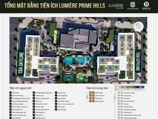 Bán căn hộ cao cấp lumière prime hills toà a1  thông 3 tầng hầm gửi xe vị trí đẹp