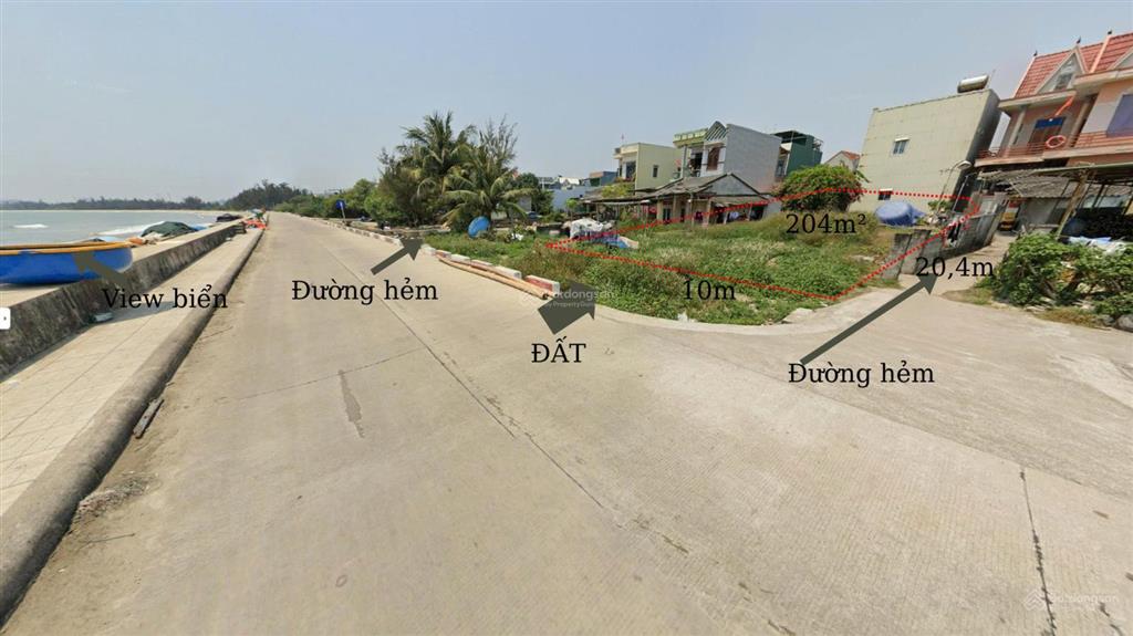 Chính chủ bán đất view sát biển mỹ khê 204m², mặt tiền 10m, 2 hẻm, đông nam, không dính qh, 5,5 tỷ