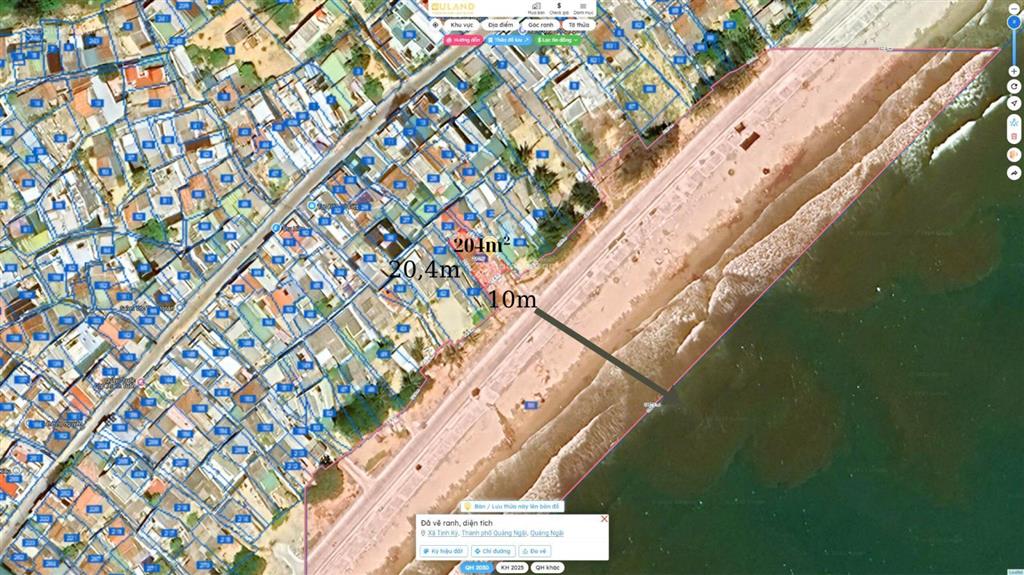 Chính chủ bán đất view sát biển mỹ khê 204m², mặt tiền 10m, 2 hẻm, đông nam, không dính qh, 5,5 tỷ