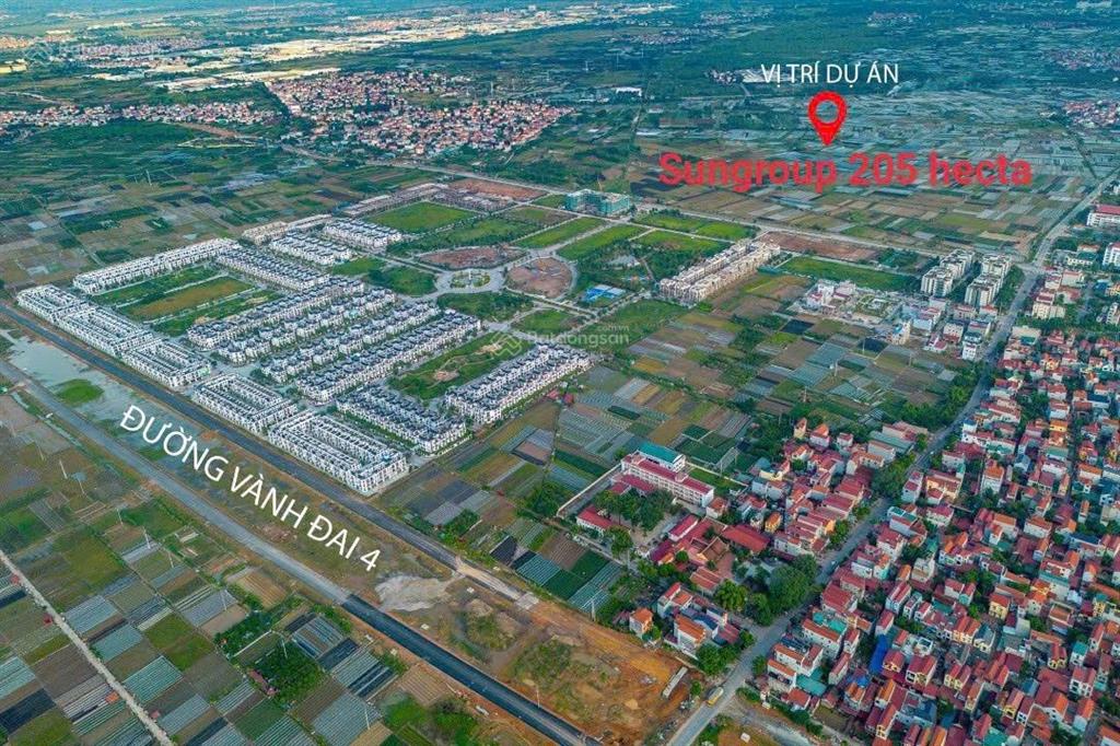 Biệt thự đơn lập 375m2 mặt tiền 15m đường 24m đối diện sun mê linh 205 hecta bán đầu quý ii 2026