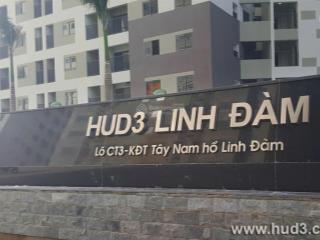 Bán cc 2pn 2vs 59m2 + 2 ban công sổ đỏ chính chủ tại toà hud3 kđt linh đàm, p đại kim, q.hoàng mai