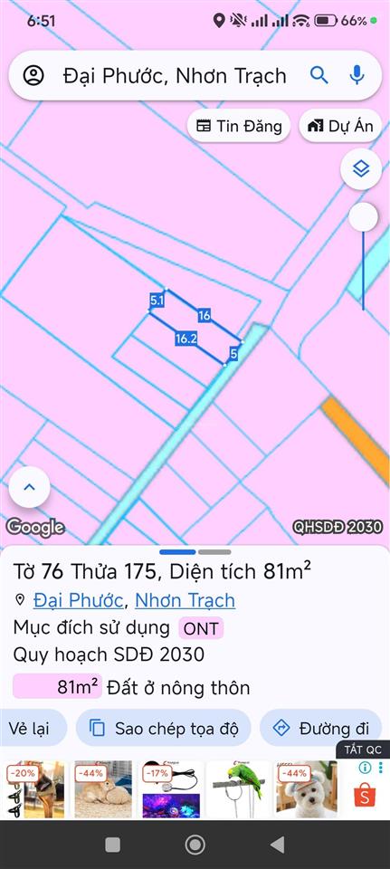 Bán nhà vườn thổ cư 205m2, cách lý thái tổ 150m, xã đại phước, tp đồng nai