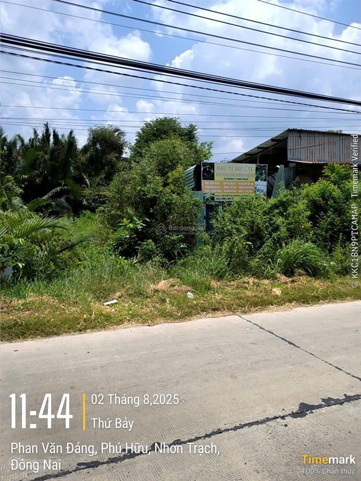 Bán đất mặt đường phan văn đáng, nhơn trạch, đồng nai, 193m2, mặt tiền 8,7m, view đẹp