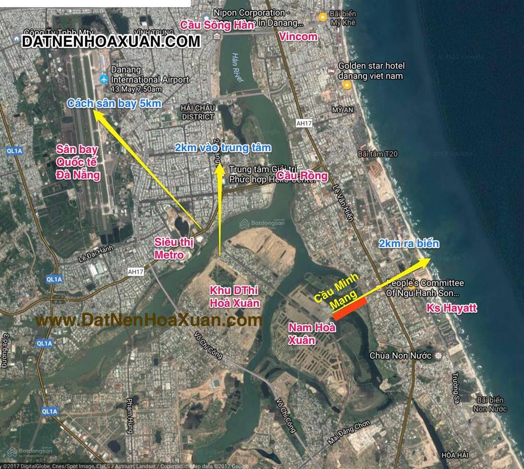 Mặt tiền đường 30m minh mạng  cách biển chỉ 200m
vị trí cực đẹp, trục đường lớn đẹp nhất ngũ hành.