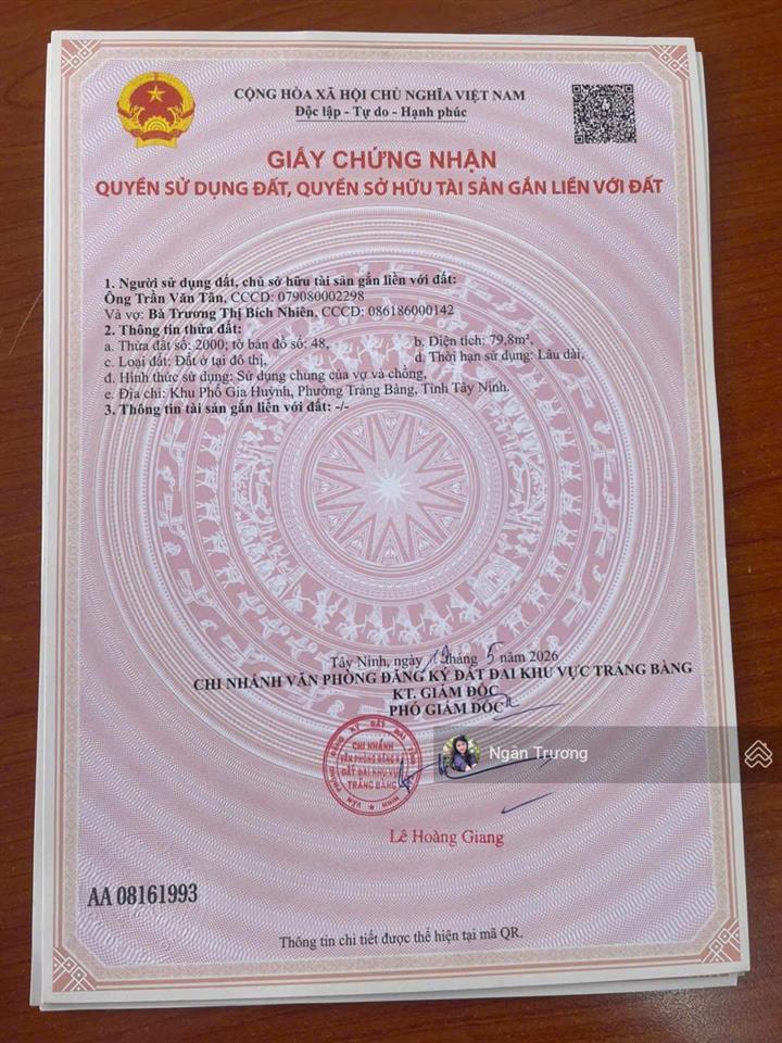 Chủ cần tiền chuyển nhà bán nhanh nhà đất gia huỳnh trảng bàng  shr  560tr