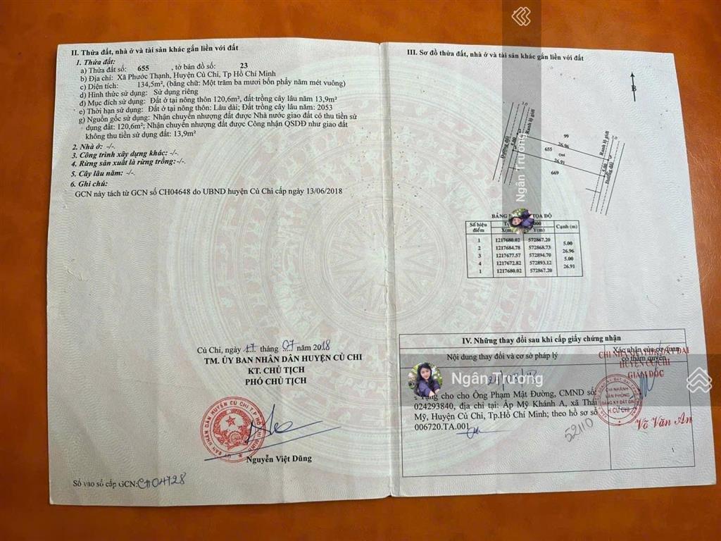 Ngộp thật  chủ bán lỗ lô đất 2 mặt tiền cách ql22 300m  chỉ 1 tỷ tại phước thạnh, củ chi