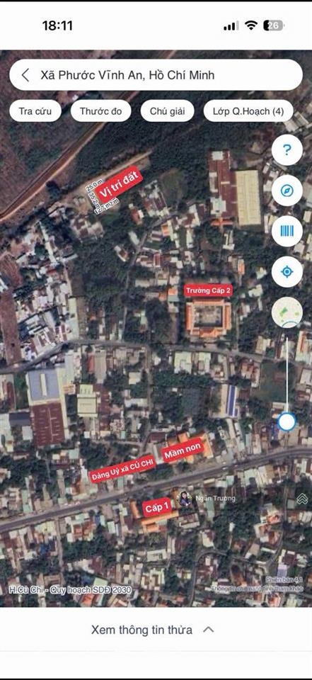 Chủ cần bán gấp lô đất có 159m2 thổ cư giá chỉ 1,1 tỷ  gần bệnh viện củ chi, kcn tây bắc