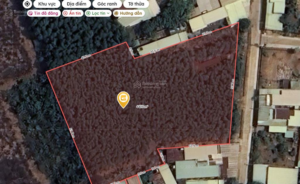 Bán đất ngay long thành nở hậu, ngang 57m, bàu cạn, long thành, đồng nai