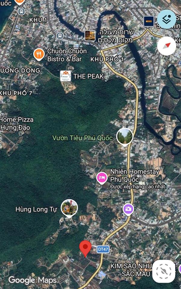 Bán giá tốt 1275m2, sẵn 300m2 thổ cư và nhà nhỏ, gần trung tâm dương đông