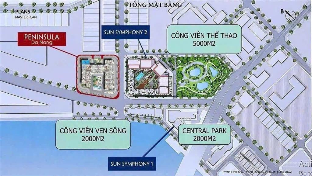 2 tỷ 732 sở hữu căn 1pn+1 | symphony 5 đà nẵng | view công viên