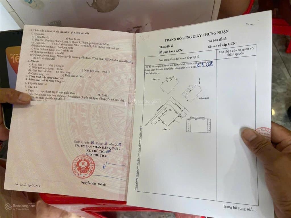 Bán khách sạn mini hxh, đường 297, phước long b