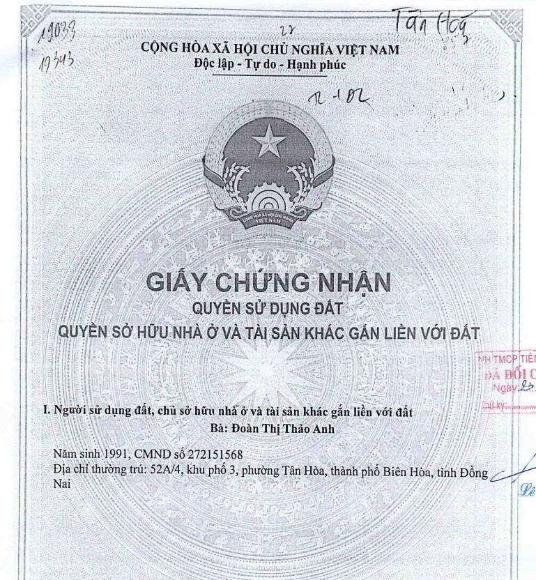Bán căn nhà khu vực đạo công giáo hố nai đẹp 1 trệt 1 lầu, 3% cho anh em môi giới