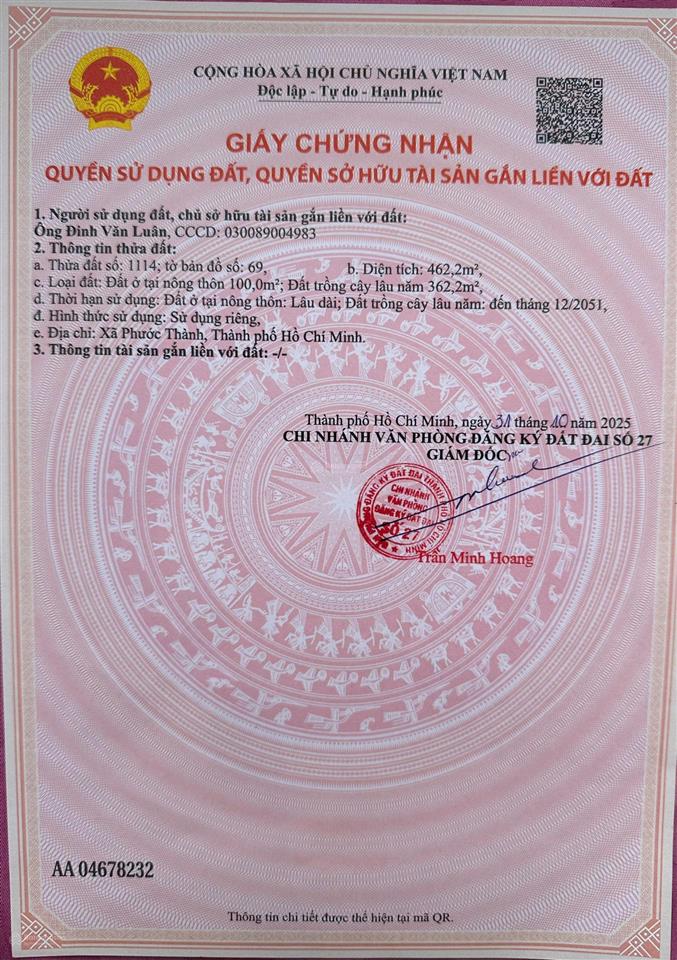 Bán đất mặt tiền dh507 gần chợ an thái, phú giáo, bình dương, giá chỉ 2,3 tỷ 462m2 (có sẵn nhà ở)