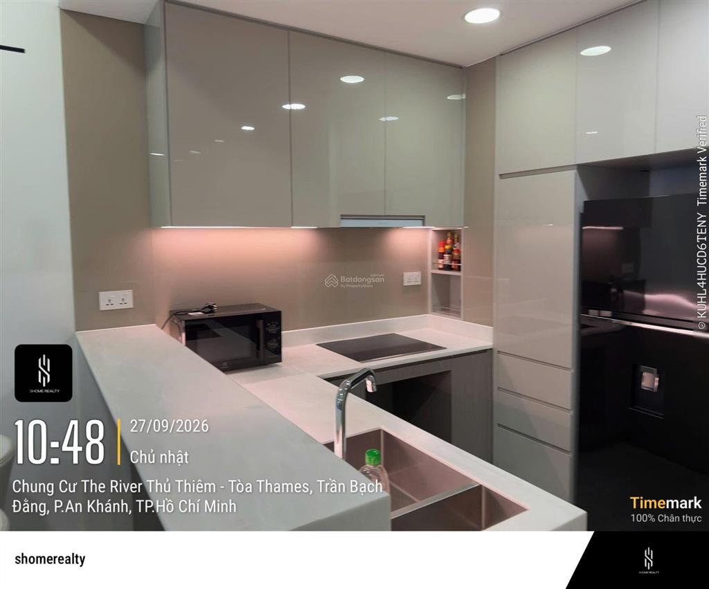 Căn 2pn the river thủ thiêm 84m²  full nt mới đẹp, trống sẵn  2 phút tới q1  giá 37tr/tháng