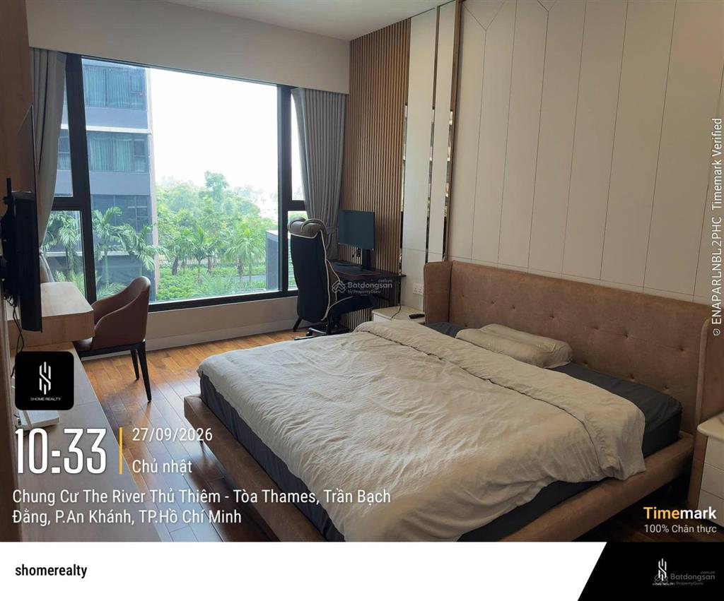Cho thuê căn hộ cao cấp the river thủ thiêm 2pn 94m² full nội thất sang xịn  2 phút sang q1