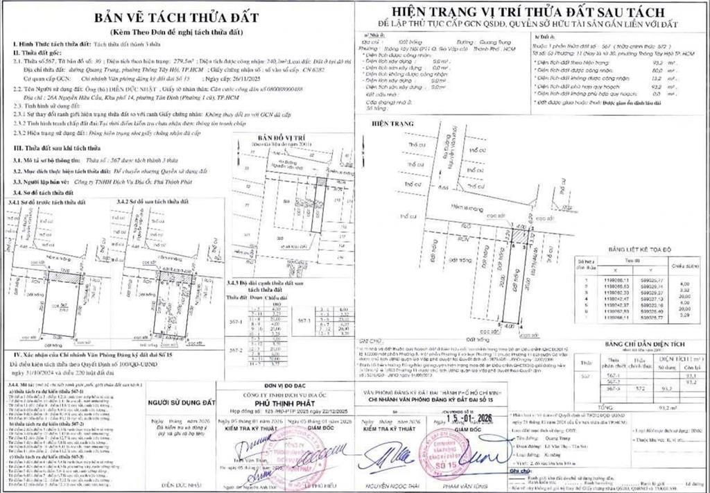 Bán đất hẻm xe hơi nguyễn văn khối, p. 11, dt 4x20m giá 9 tỷ tl