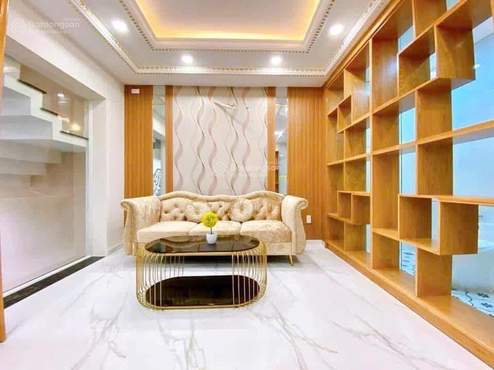 Bán nhà 5 tấm hxh thông khu đồng bộ lê đức thọ p6, dt 4.4x15m giá 9.7 tỷ tl