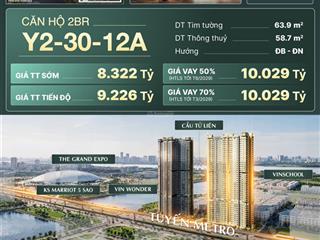 Bán cc lumière essence peak, 8,3 tỷ, 58,7m2, đông hội, đông anh, hà nội, giá cực chất