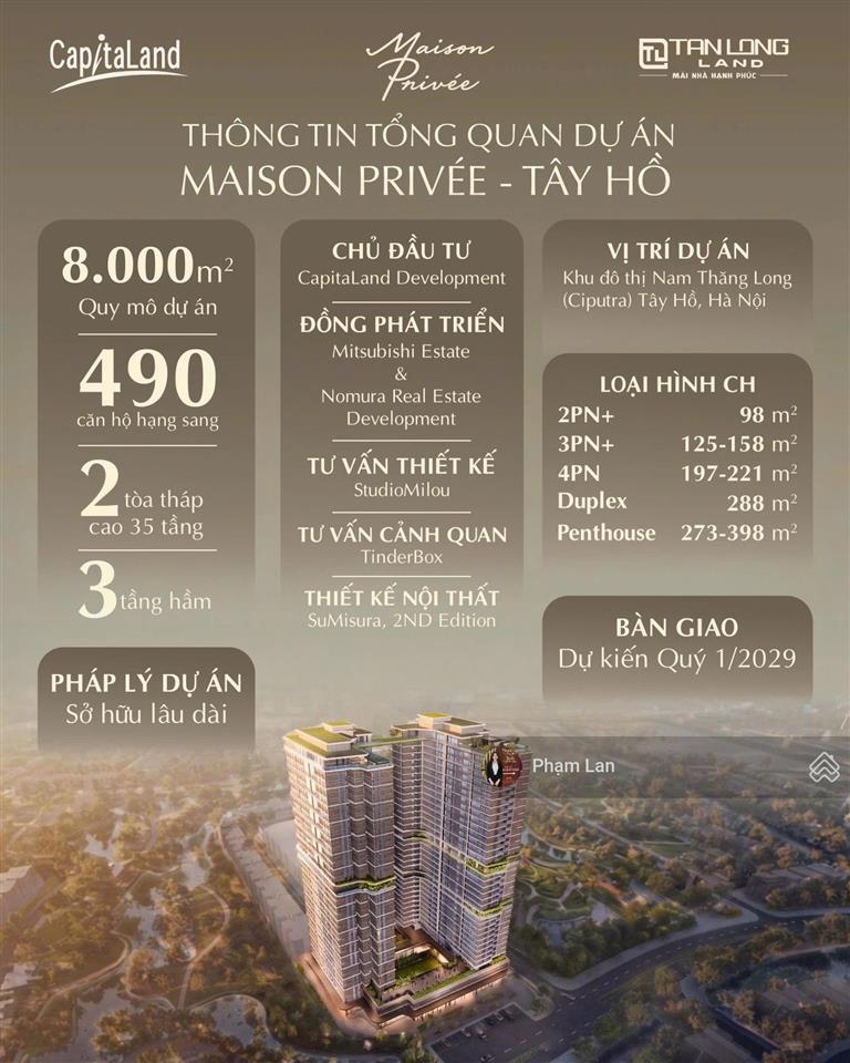 Chính thức nhận booking maison privée capitaland  giá 198 triệu/m2  chỉ 35% đến khi nhận nhà