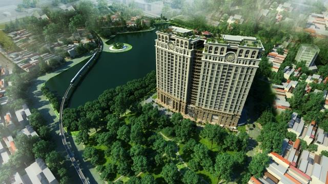 Duplex penthouse d’le pont d’or  403.3m2  giá cdt 128 triệu/m2  căn vip view hồ hoàng cầu