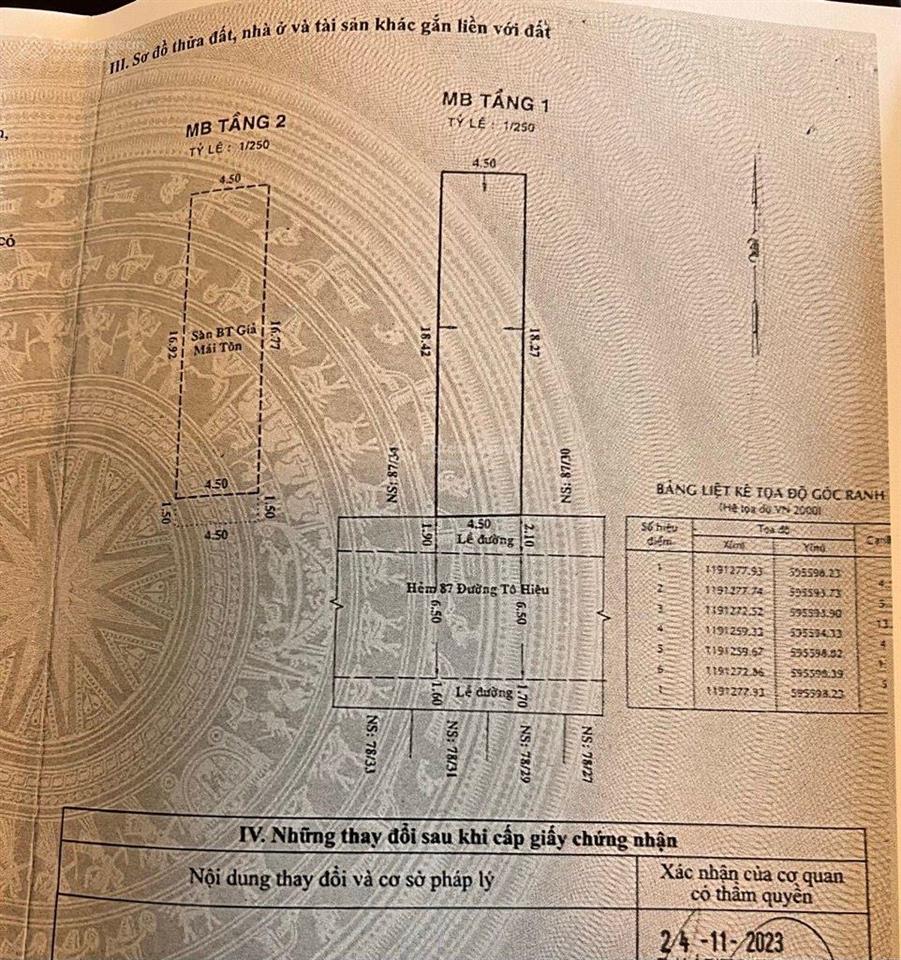 Bán nhà tô hiệu tân phú  4.5x18m (82m2)  đường 10m có vỉa hè  ngay đầm sen  hoà bình