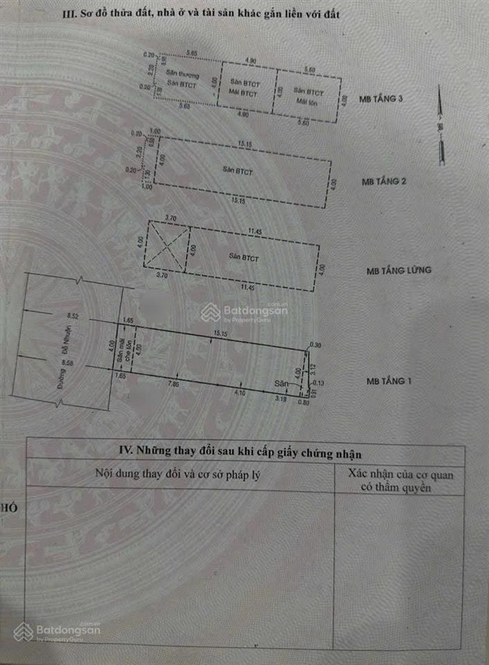Mtkd đỗ nhuận 4 tầng đúc  72m2(4x18m)  gần siêu thị aeon mall , lê trọng tấn , tân kỳ tân quý