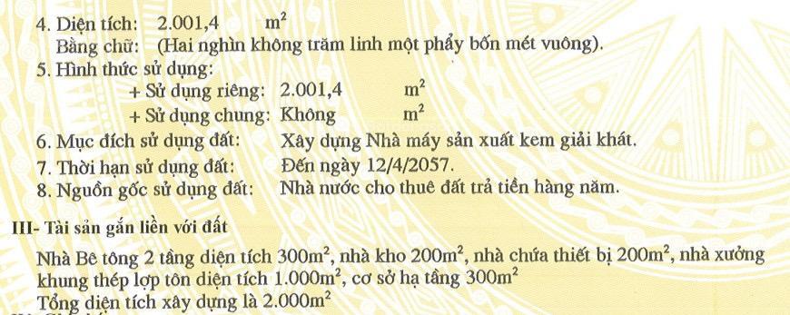 Sang nhượng 2000m kho xưởng tại cụm cn an khánh, thời hạn 2057