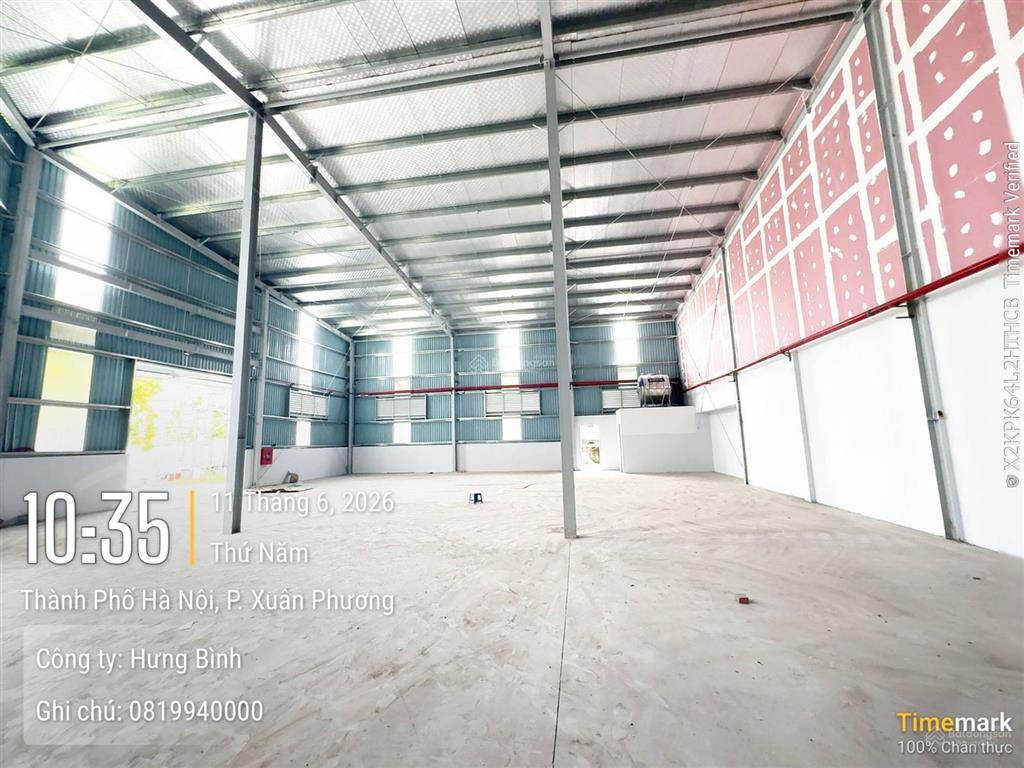 Cho thuê 600m2 kho xưởng tại cụm cn vừa và nhỏ từ liêm  hà nội