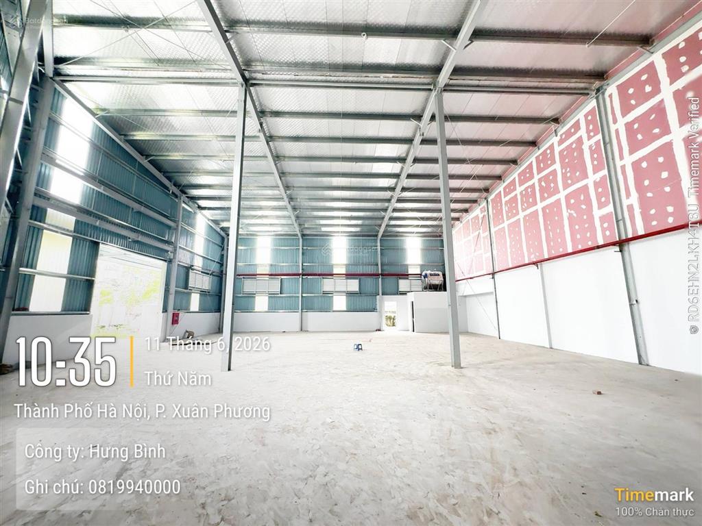 Cho thuê 600m2 kho xưởng tại cụm cn vừa và nhỏ từ liêm  hà nội