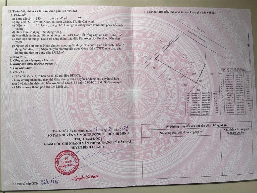 Bán đất tại thích thiện hòa, 13 triệu/m2, 2011m2, view đẹp