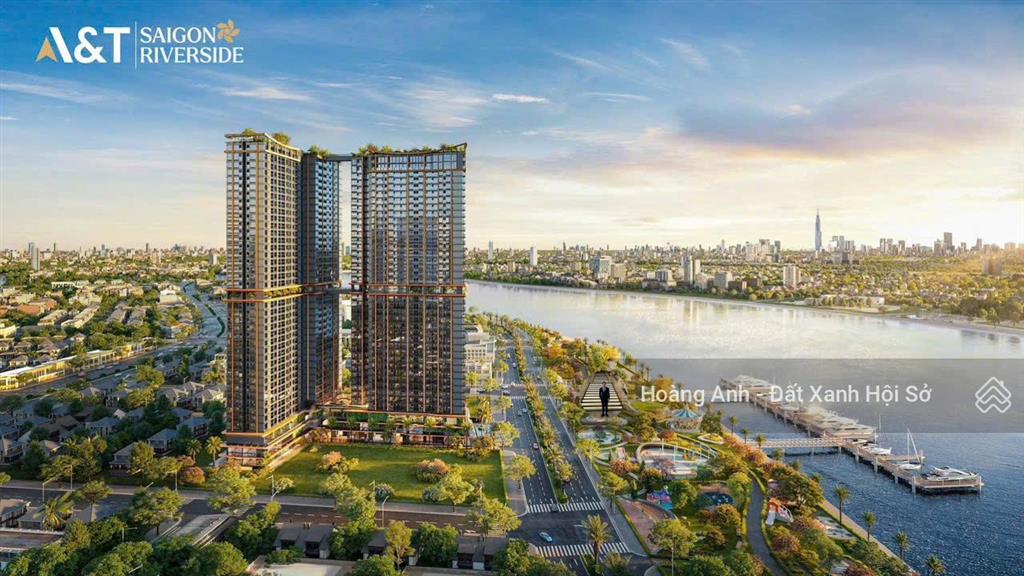 Căn hộ resort a&t saigon riverside mặt tiền sông sài gòn, căn 2pn2wc 60m2 chỉ 3,085 tỷ (100%)