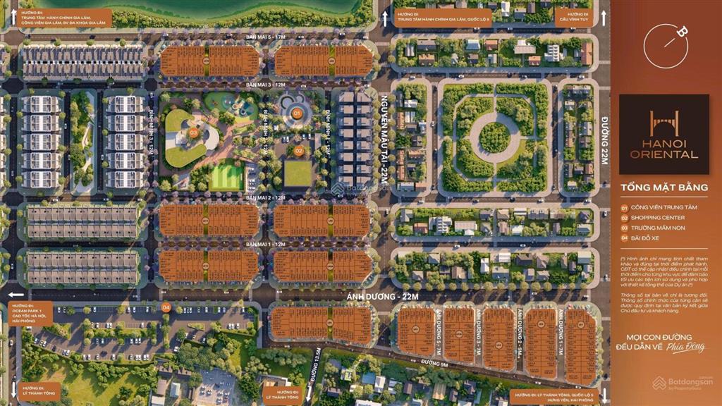 Suất ngoại giao căn 75m2 hướng đông nam dự án hà nội oriental, trung tâm gia lâm, cạnh cv hồ 14ha.