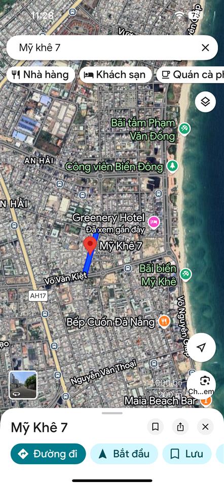 Quỹ đất hiếm có nhà bán ra  đường mỹ khê 7  vài phút đi bộ ra biển mỹ khê