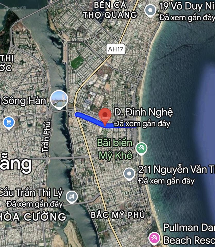 Bán nhà 4 tầng mt dương đình nghệ đường 7m5 thông thẳng biển mỹ khê