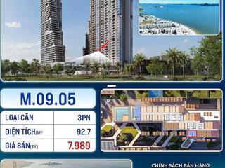 Aria bay hạ long căn vip 3pn đông nam dt.94m2  giá 7,9 tỷ chiết khấu 17% htls 30 tháng