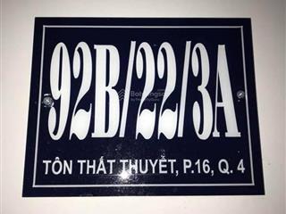Bán tòa nhà dòng tiền 100m  ngang gần 8m  4 tầng  20 phòng  net 50tr/tháng  xóm chiếu q4