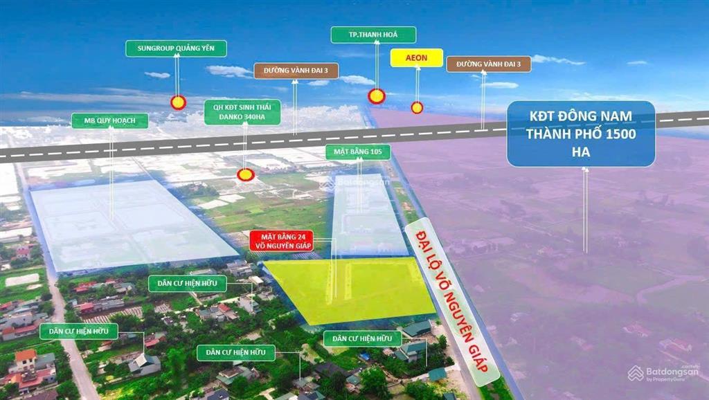 Chính chủ cần tiền bán gấp lô đất mặt đường võ nguyên giáp mb24 quảng định. có 3 đã bán 2 còn 1 lô
