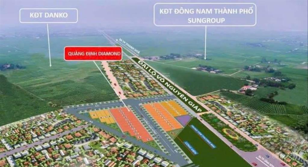 Chính chủ cần tiền bán gấp lô đất mặt đường võ nguyên giáp mb24 quảng định. có 3 đã bán 2 còn 1 lô