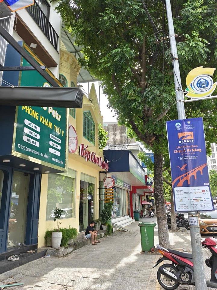 Bán đất tặng 2 khối nhà mặt tiền quang trung  tt đà nẵng, 231m2, mặt tiền 10m, dòng tiền 70tr/th