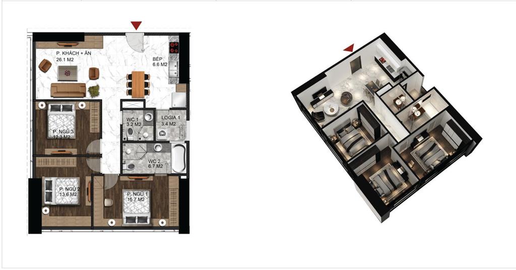 Căn góc 3pn 97m² sunshine city view nội khu & thành phố, sổ sẵn