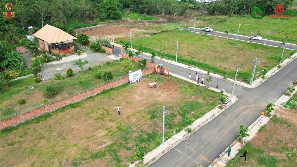 Lô đất 2 mặt tiền trước sau đường nhựa 8m cách sân bay long thành 12km, liền kề vđ4, giá full 860tr