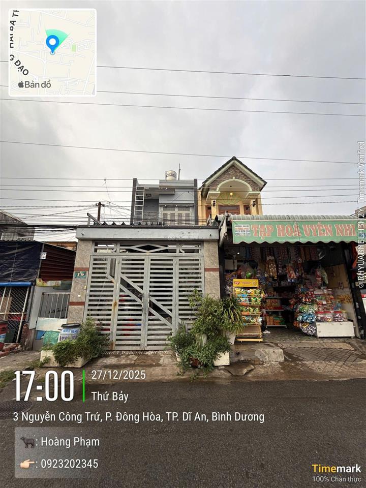 Bán nhà có thể kinh doanh tại nguyễn công trứ, đông hòa, dĩ an.  0966 569 *** trường