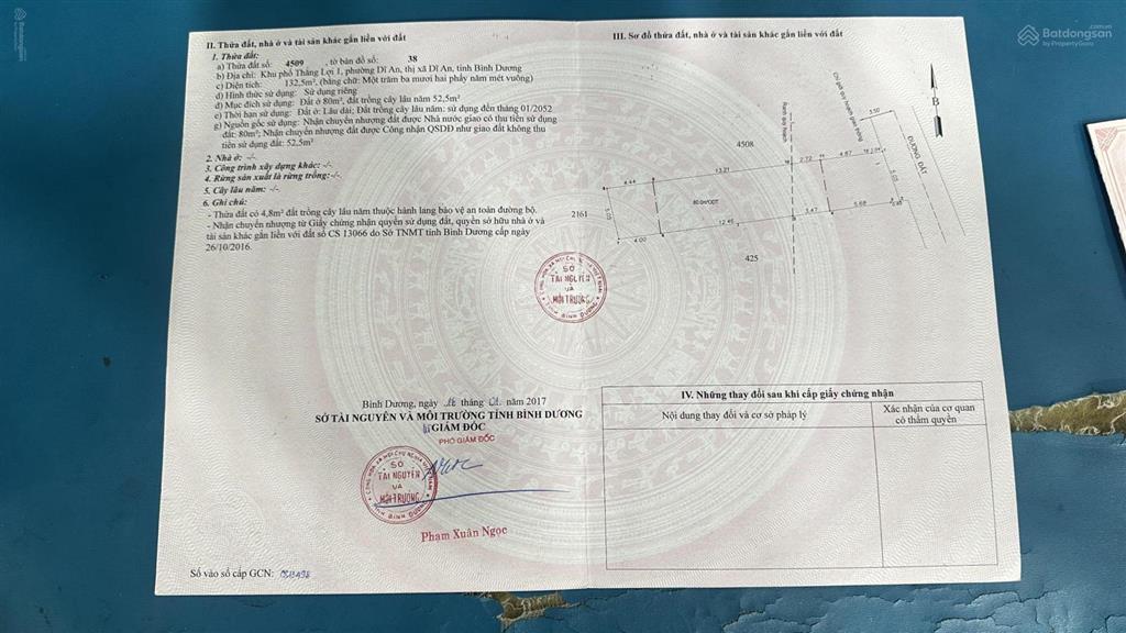 Bán cặp đất 10x26,3m tặng dãy trọ thu nhập 18tr ngay chợ dĩ an