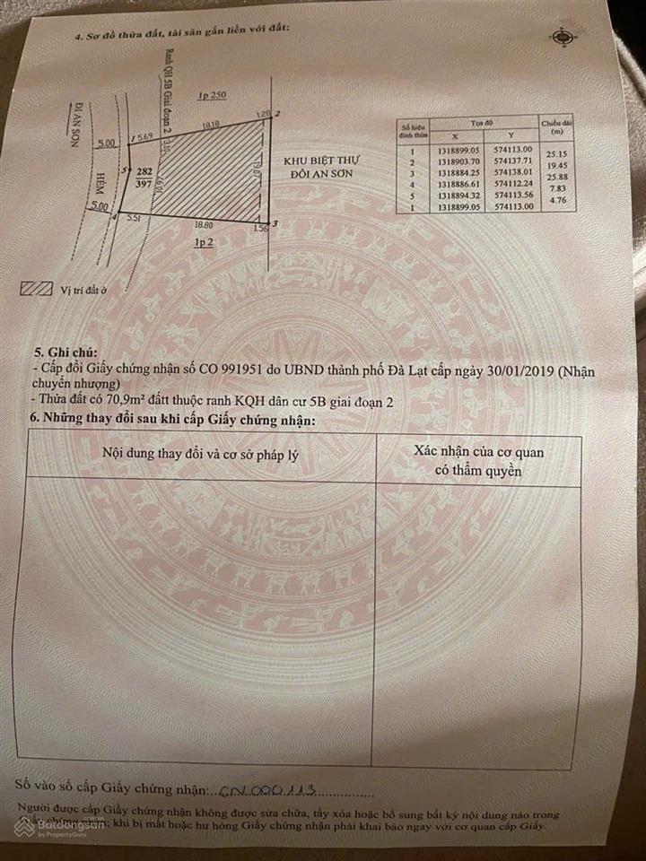 Bán lô đất an sơn 397m2 full xây dựng,view vĩnh viễn không bị che chắn giá tốt 32.7tr/m2