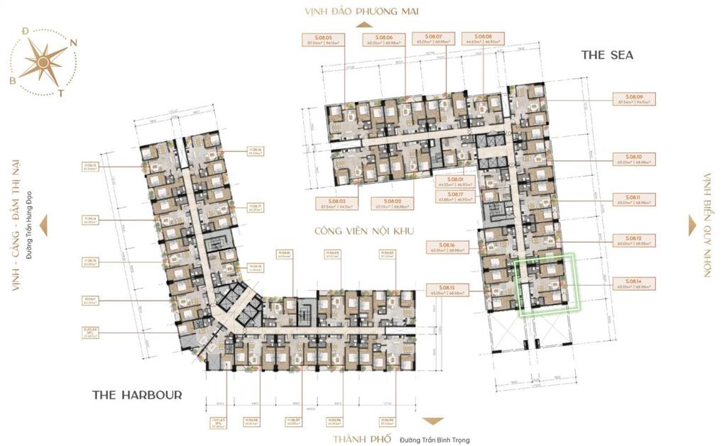 Cc thu hồi vốn căn góc 2pn view biển tầng cao