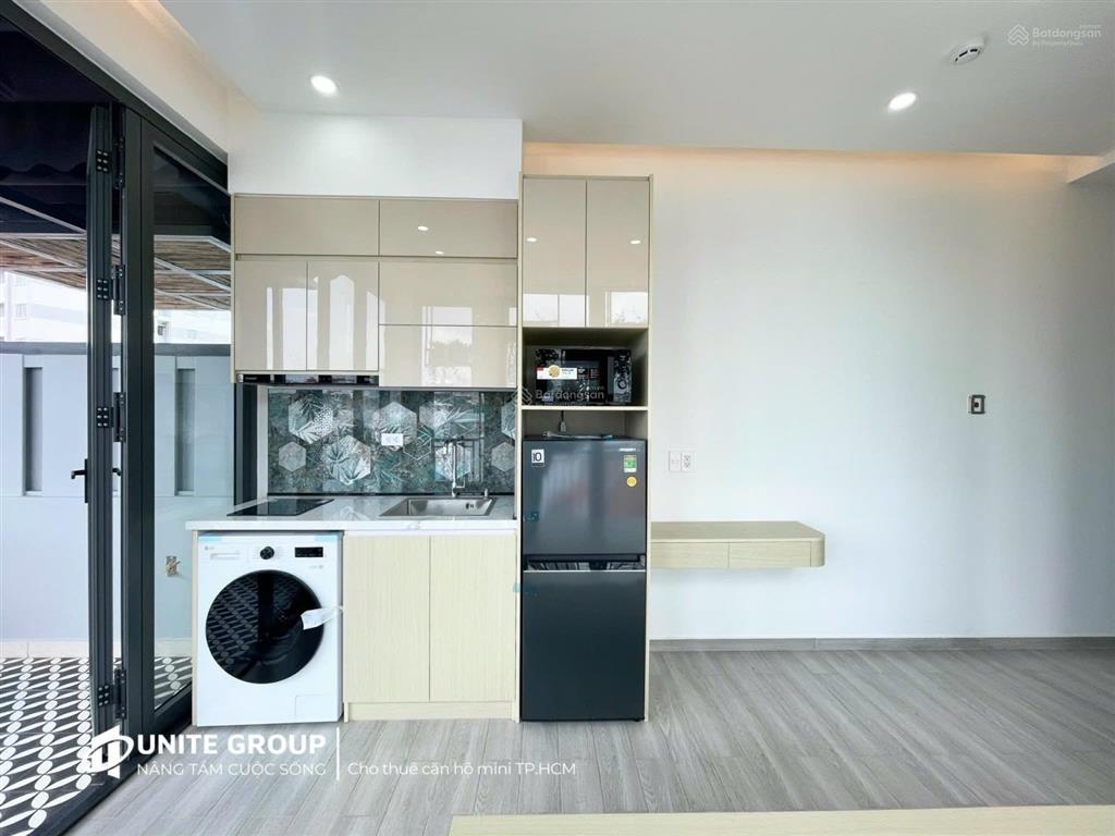 Cho thuê căn hộ 1pn, full nội thất, ban công, vị trí mặt tiền khánh hội quận 4, gần cầu ông lãnh
