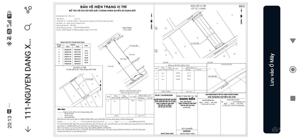 Đất mặt tiền đường bàu lách, xã nhuận đức, diện tích 180m2 (1 ngàn tám trăm m2) giá 5,3 tỷ