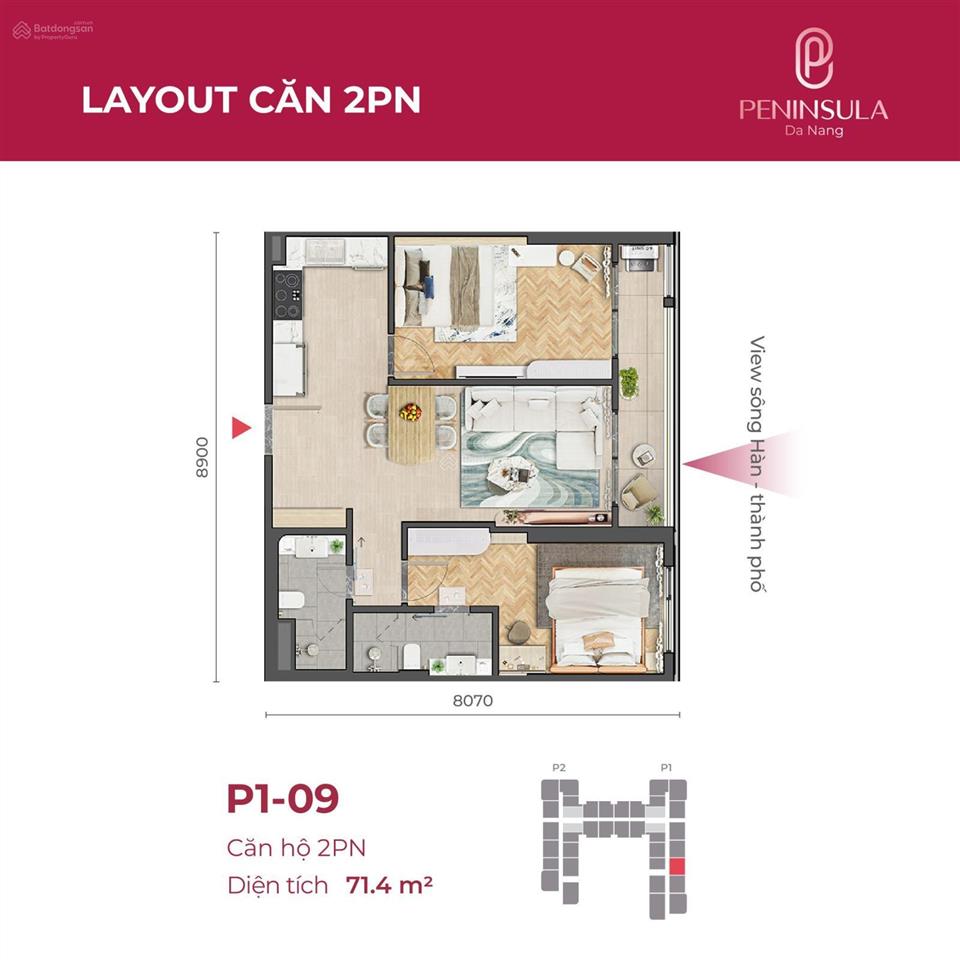 Siêu phẩm tầng 29 view pháo hoa cực đỉnh 77,6m2 đáng sở hữu nhất thị trường