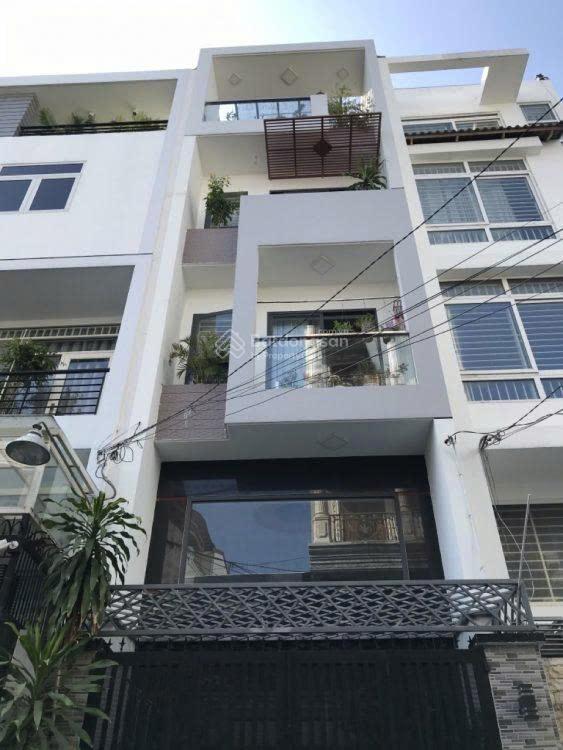 Bán chdv hẻm 5m nơ trang long, trệt 3 lầu st. dt 4x12m. có 9 pn, 9 wc. doanh thu 40tr/tháng